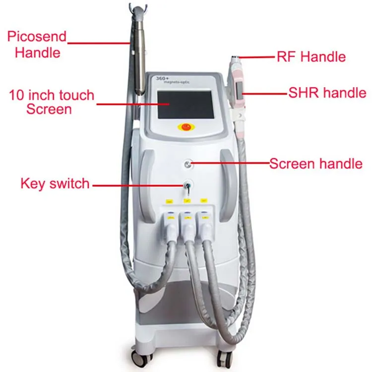 Professional Tattoo Removal Picosecond IPL E-Light RF Cooling Hair Removal Beauty Machine