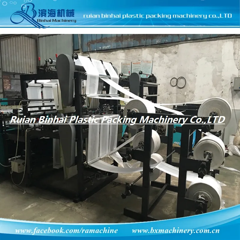 Heat-Sealing & Cold-Cutting Plastic Bag Making Machine 4 Lines 6 Lines 8 Lines