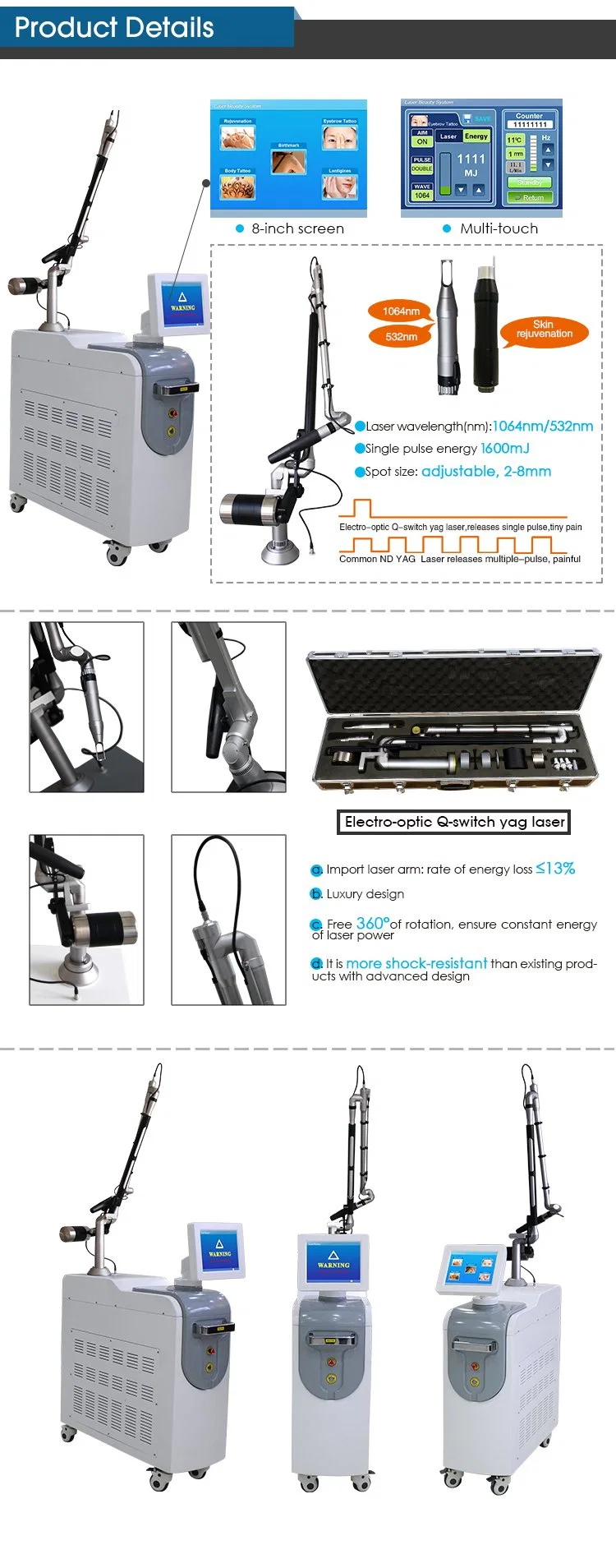 Tattoo Removal ND YAG Laser 1064 ADSS Grupo