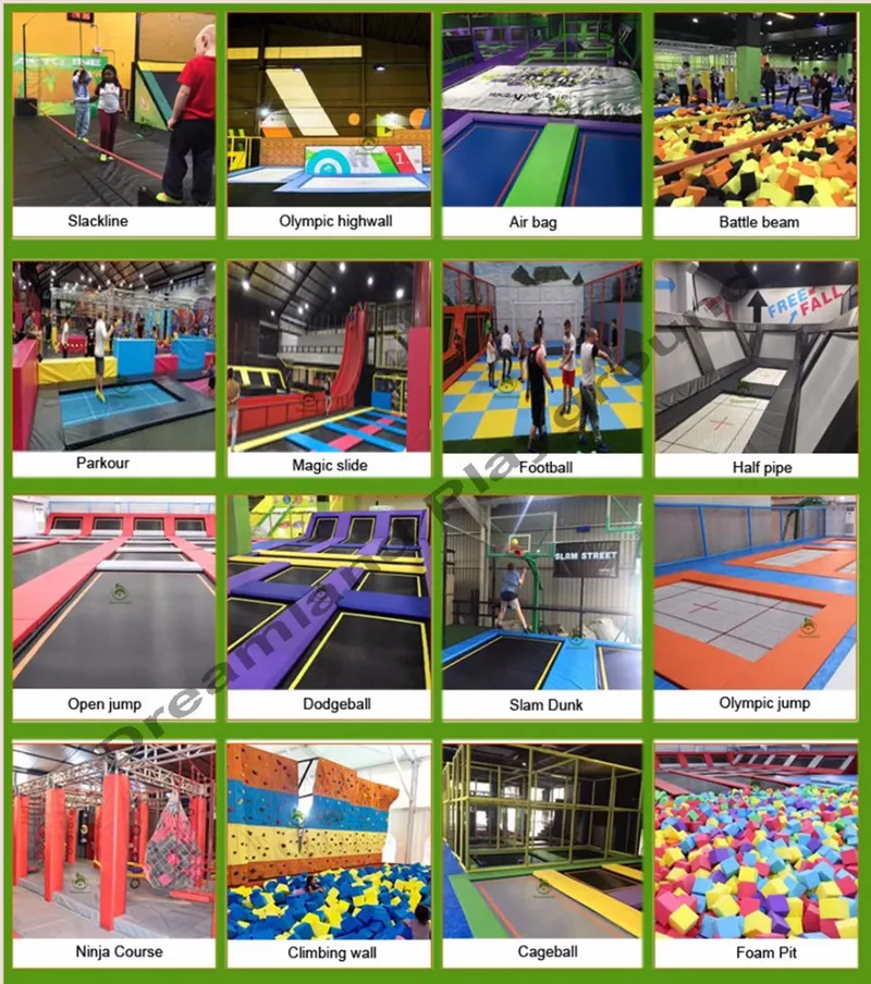 Large Jumping Combined Trampoline Arena Park for Sale