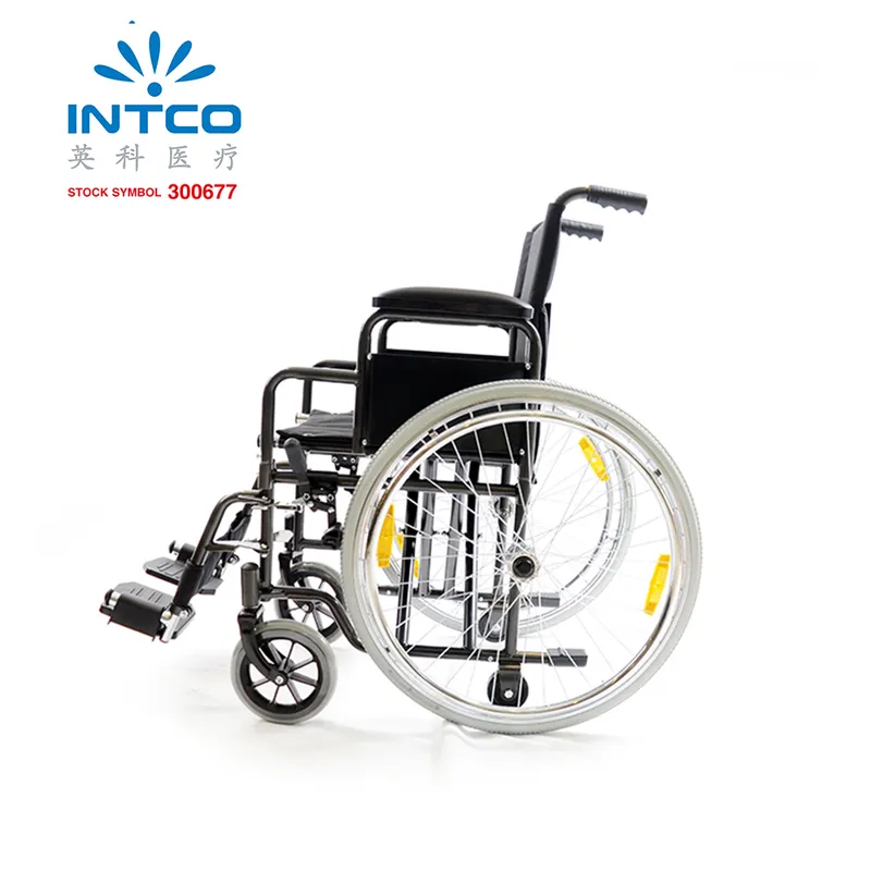 Standard Manual Steel Wheelchair with Transit Wheels