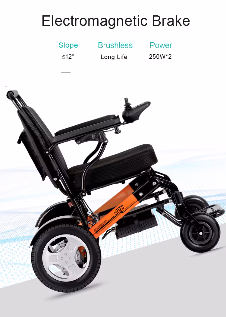 Low Power Consumption E Wheelchair Folding Electric Travel Wheelchair for Elderly