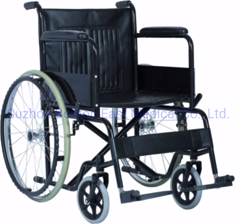 Factory Promotion Manual Wheelchair Der Rollstuhl Invalid Carriage with Steel Frame
