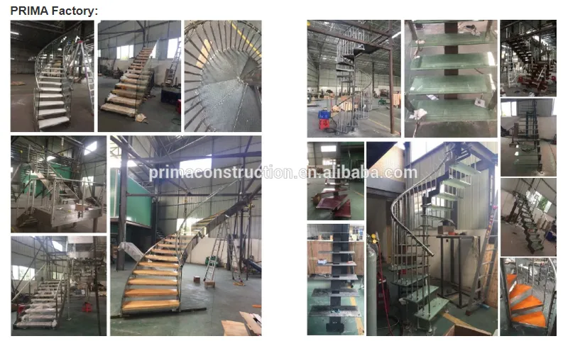 Modern Stair Floating Straight Stairs Interior Staircase with Wood Tread