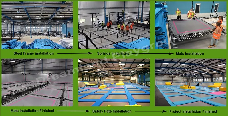 Large Jumping Combined Trampoline Arena Park for Sale