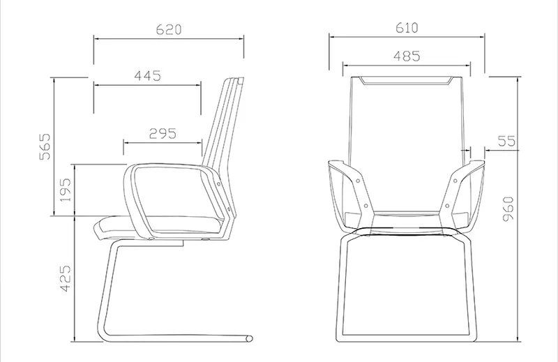 Wholesale Low Back Cheap Price Office Visitor Chair Leather Conference Chair