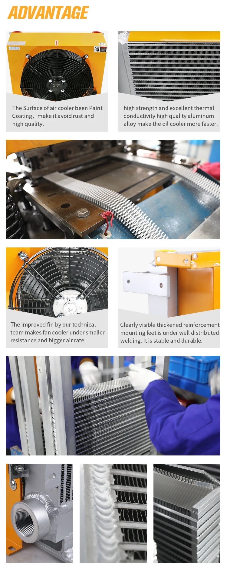Air Cooler Hydraulic Oil Cooler Radiator with 24V Fan
