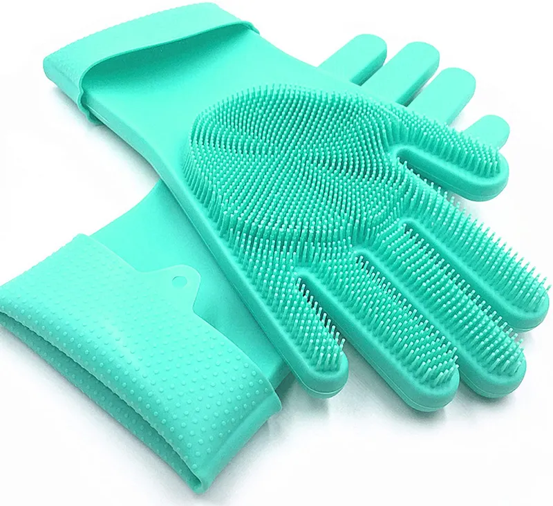 Washing Gloves Reusable Silicone Household Cleaning Gloves for Pets