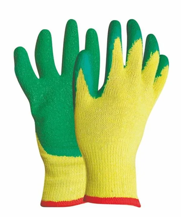 China Made Latex Coated Gloves Latex Grey Cotton Gloves Blue Crinkle Latex Coated Gloves