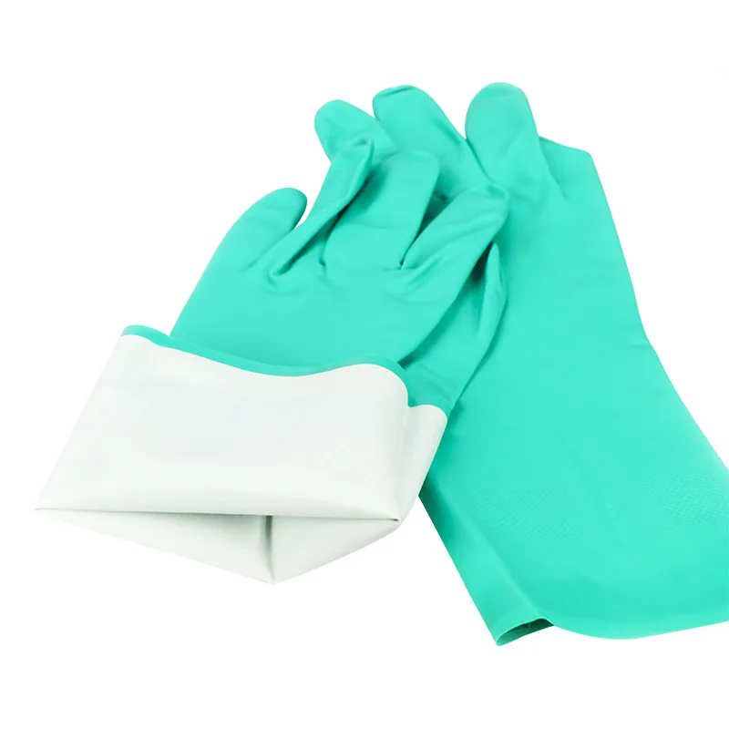 Working Gloves Nitrile Gloves Green Nitrile Coated Gloves, Without Liner