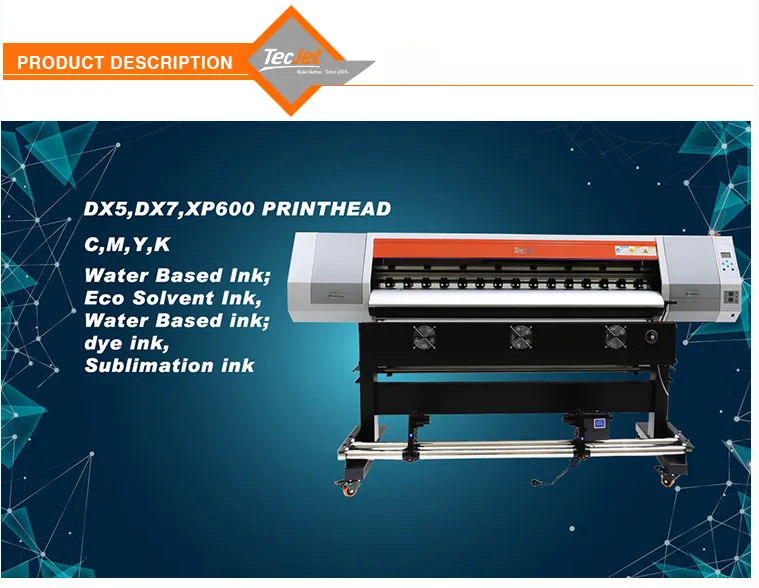 Tecjet Eco Solvent Printer for PP Paper Vinyl Sticker