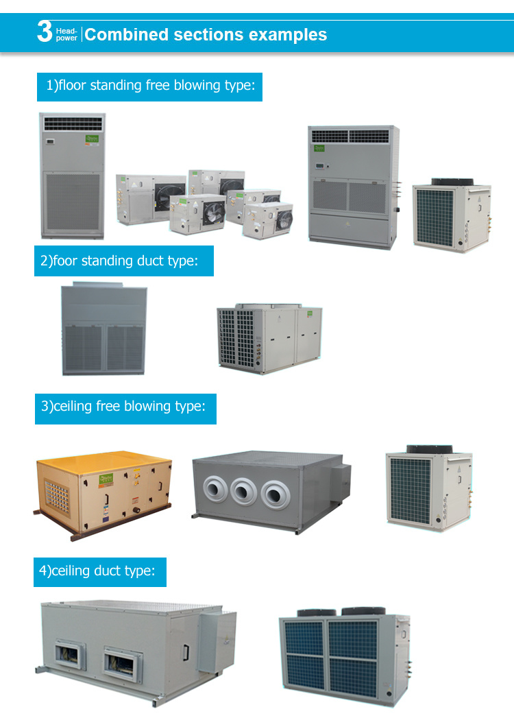 60kw Industrial Air Cooled Duct Split Unit Air Conditioner