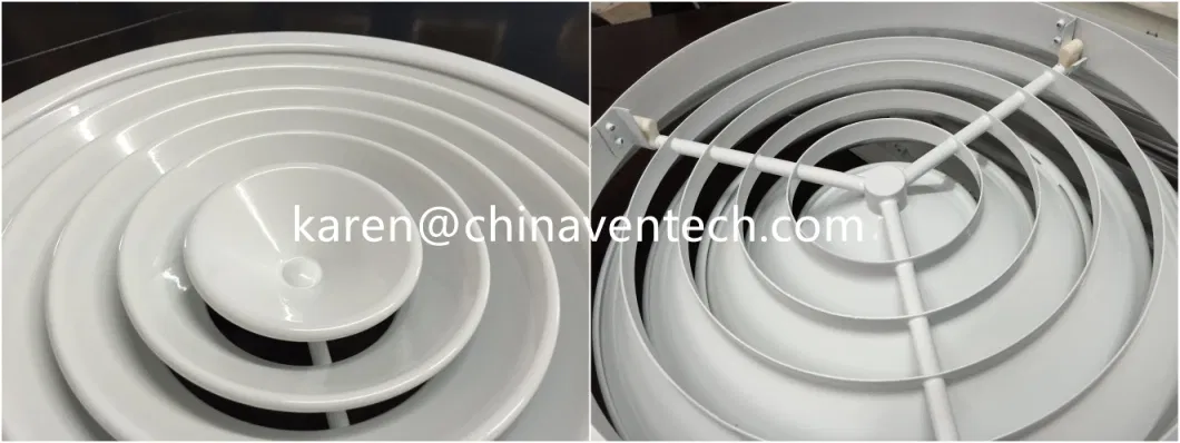 HVAC System Flexible Duct Vent Aluminum Supply Air Diffuser Round Ceiling Diffuser