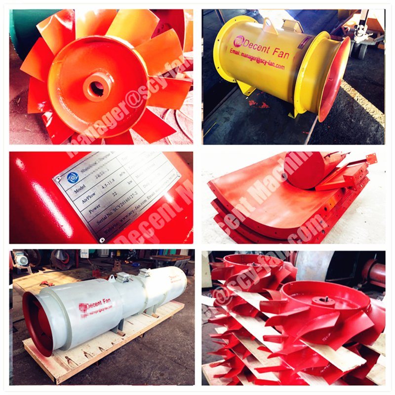 High Capacity 100 Cfm SS316 Mine Tunnel Fan for Mining