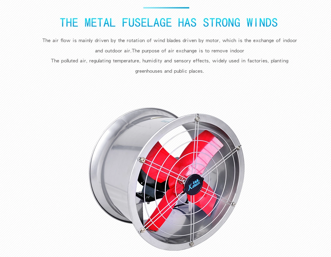 12 14 16 20 Inch 220 to 380 Volt Industrial Duct Strong Exhaust Fan