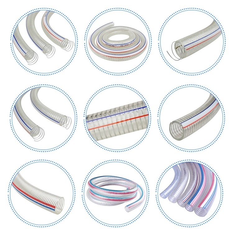 5/16~10 Inch PVC Spiral Steel Wire Reinforced Spring Hose