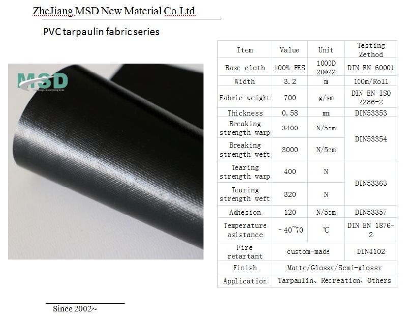 High Strength PVC Coated Tarpaulin for Air Duct