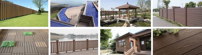 Deep Wood Grain WPC Water Resistant and Fire Resitence Hollow Outdoor Decking