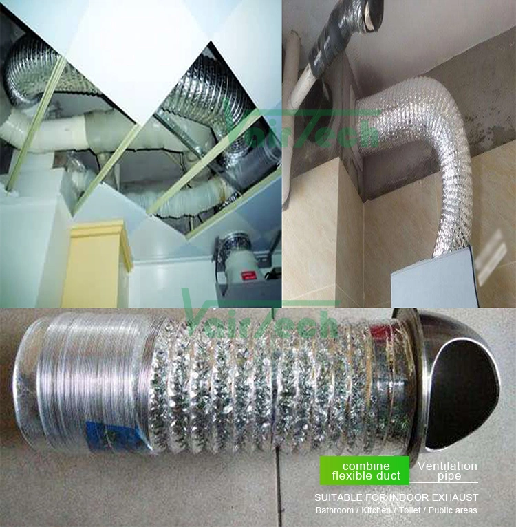 Ventilation Exhaust Double Layer Combi PVC Aluminum Flexible Air Duct