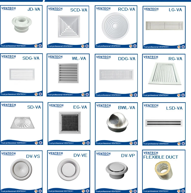 Customerized Air Duct Mounted Rectangle Return Air Grille for Vent Used