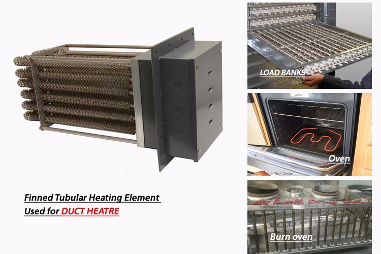 OEM Stainless Steel Electric Tubular Finned Air Duct Heater