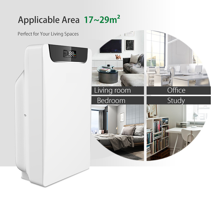 Smart APP Control Negative Negative Ion Air Purifier for Home, Office & Hotel