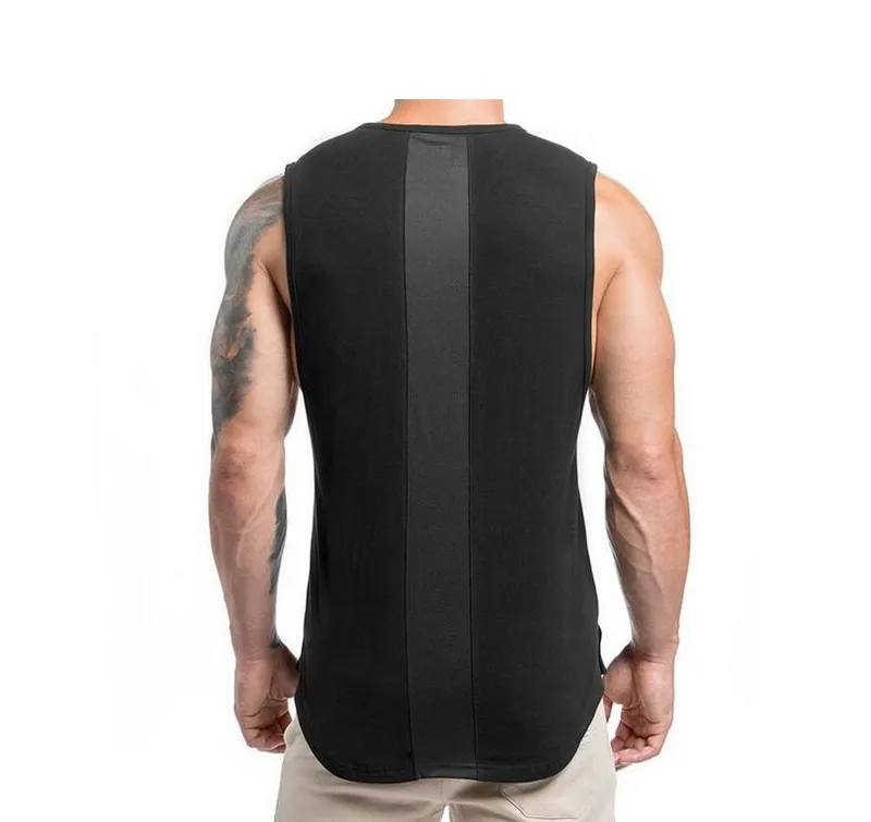 Custom High-Elastic Newest Men Cotton Gym Vest Fitness Waistcoat