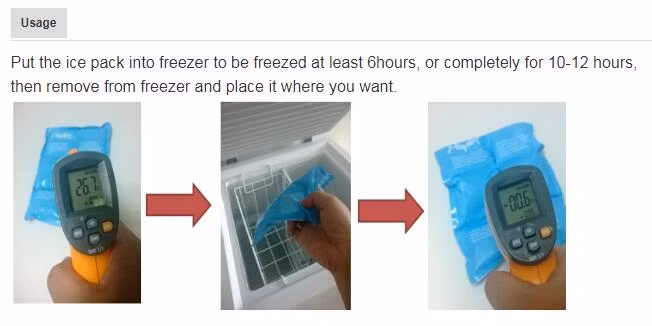 Reusable Gel Ice Pack PVC Gel Cold Pack Cold Hot Pack