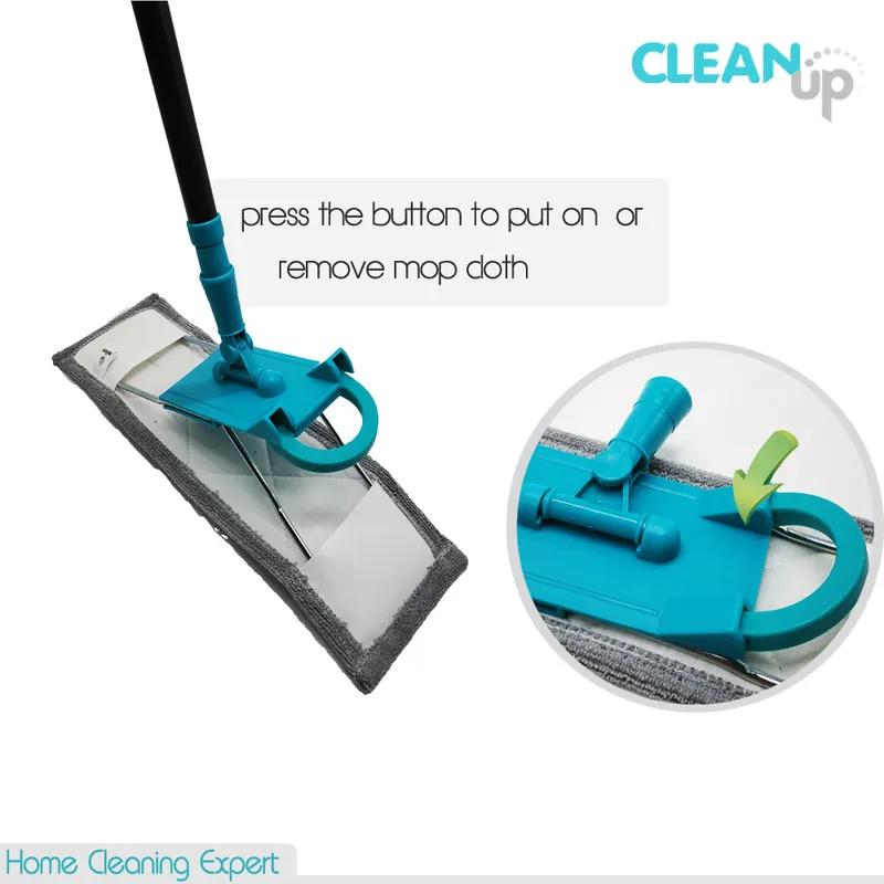 Telescopic Handle Microfiber Floor Sweeper Flat Cleaning Mop