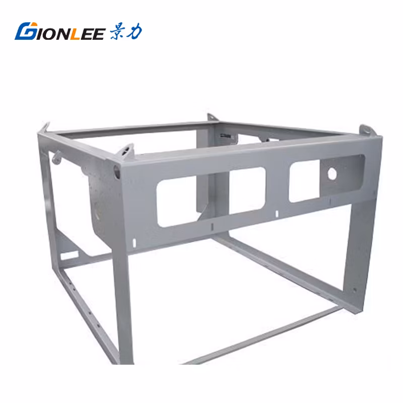 White Spray-Painted Metal Chassis Bottom Plate Welded Parts