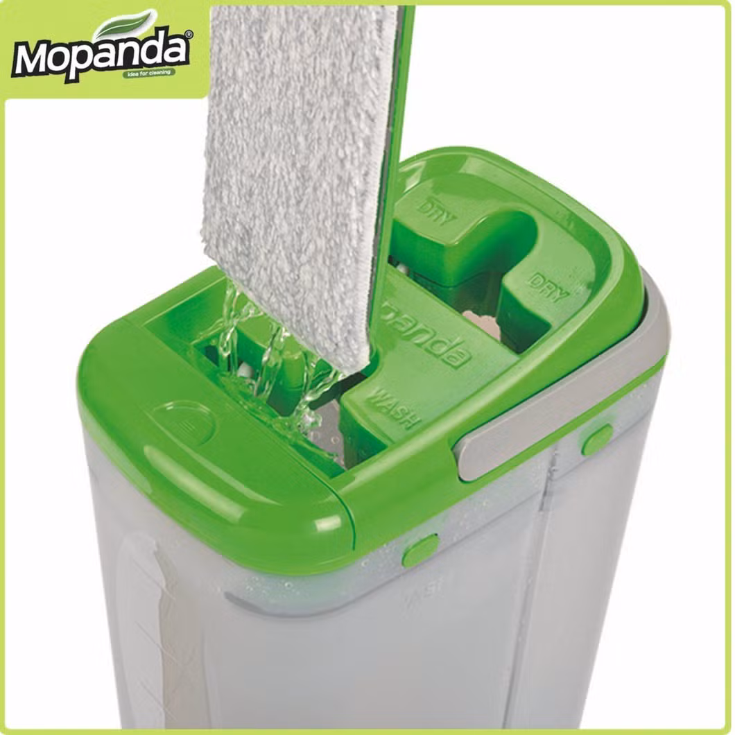 Household Cleaning Transparent PP Bucket Magic Microfiber Flat Mop