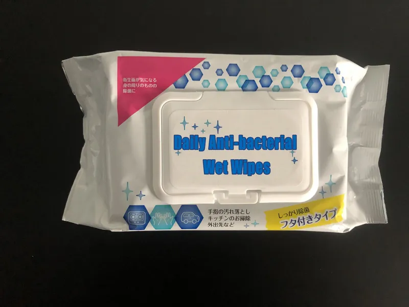 Spunlace Antibacterial Antibacterial Alcohol Wipes for Wet and Dry Cleaning