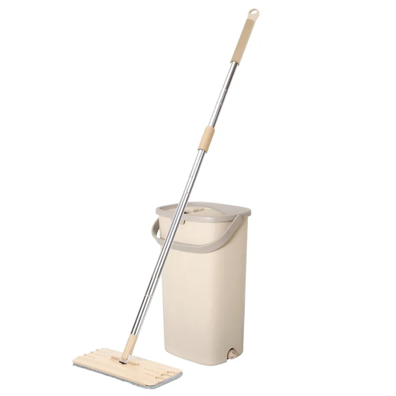 2018 New Flat Mop and Bucket Set Self Squeeze Mop