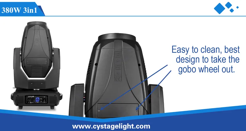 High Power Moving Head 380W 3in1 Stage Moving Head Lighting
