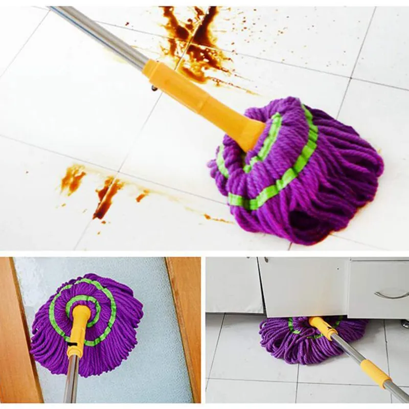 360 Cleaning Mop with 360 Degree Rotating Microfiber Mop Head Refill