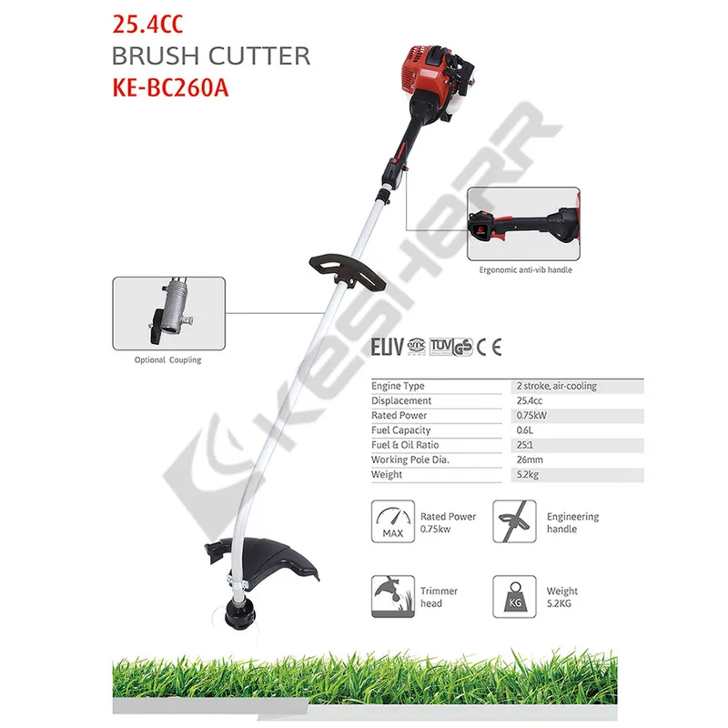 2-Stroke Gasoline Good Stable 25.4cc Brushcutter