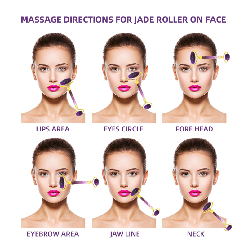 Amethyst Facial Massage Roller for Face Massage