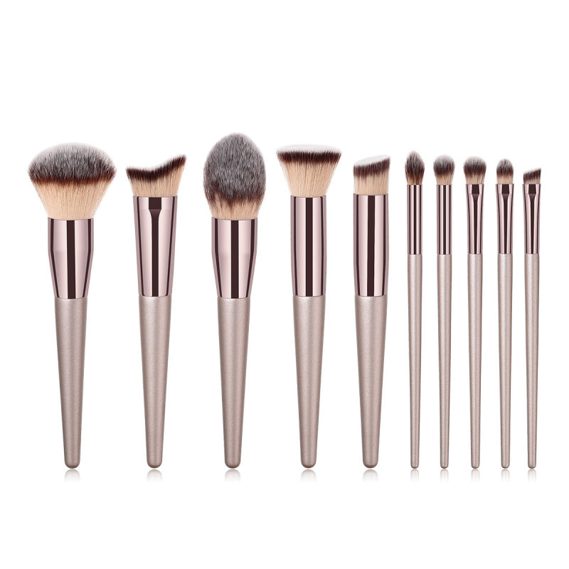 10PCS Makeup Brushes Champagee Maquillaje Powder Cosmetics Makeup Brush Set