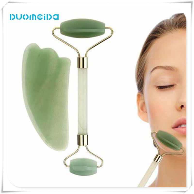 Handheld Massage Tool Rose Quartz Facial Massage Natural Pink Jade Roller