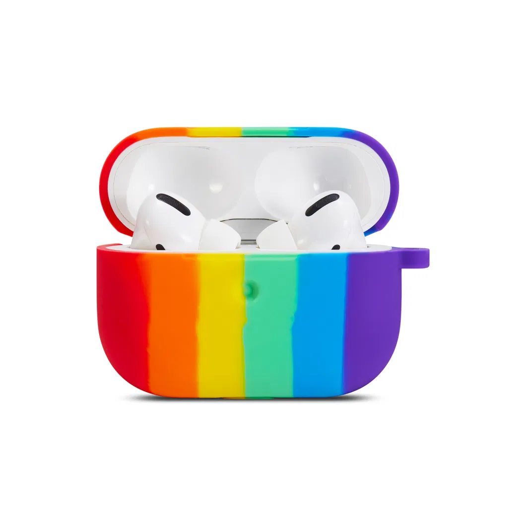 New Design Rainbow Protective Case Earphone Accessory Full Coverage Cases Cover for Airpods PRO 1 2