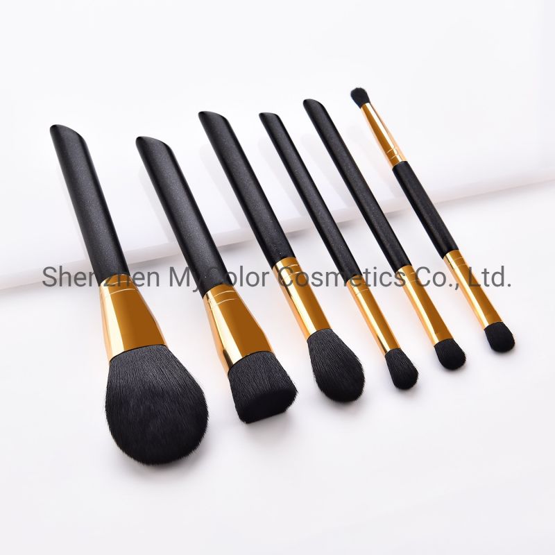 Premium Black Makeup Brush Set Nylon Hair Powder Foundation Eye Shadow Brushes
