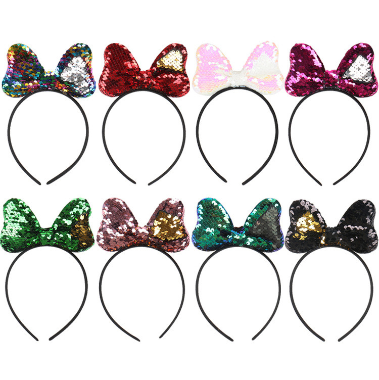New Design Party Glitter Bow Headband Hair Band Headwear for Baby Girls Lady