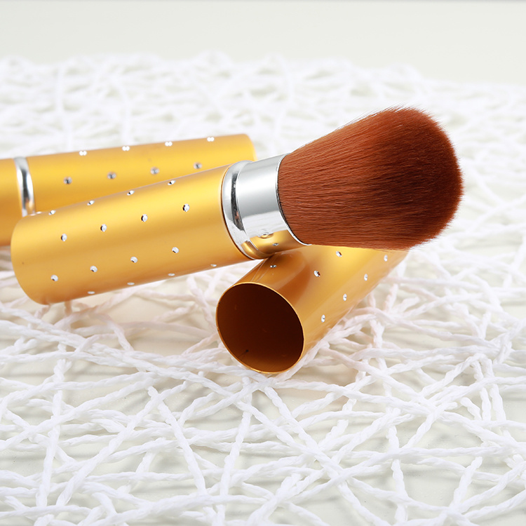 Popular Vegan Synthetic Hair Makeup Cosmetic Retractable Kabuki Brush