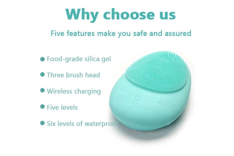 Sonic Silicone Facial Brush Cleansing Portable Facial Cleansing Brush