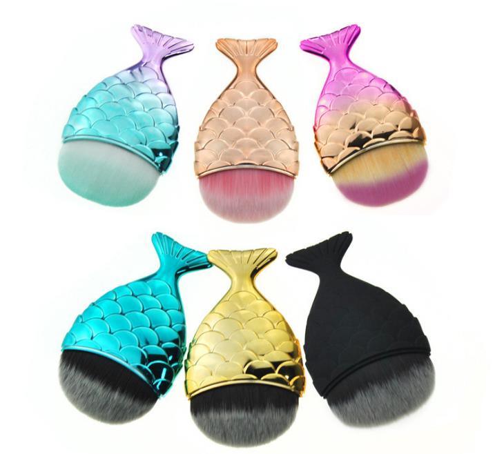 Rainbow Color Mermaid Wholesale Cosmetic Make up Soft Brush Set