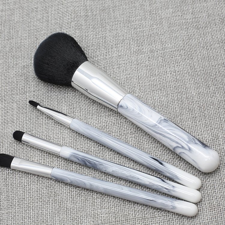 Professional Stylish Eyeshadow Foundation Concealer Contour Marble Makeup Brush Set