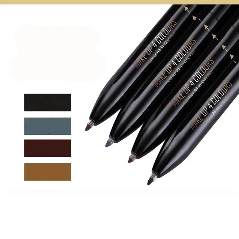 Natural Vegan Automatic Eyebrow Pencil with Brush Private Label Long Lasting Waterproof Eye Brow Pen