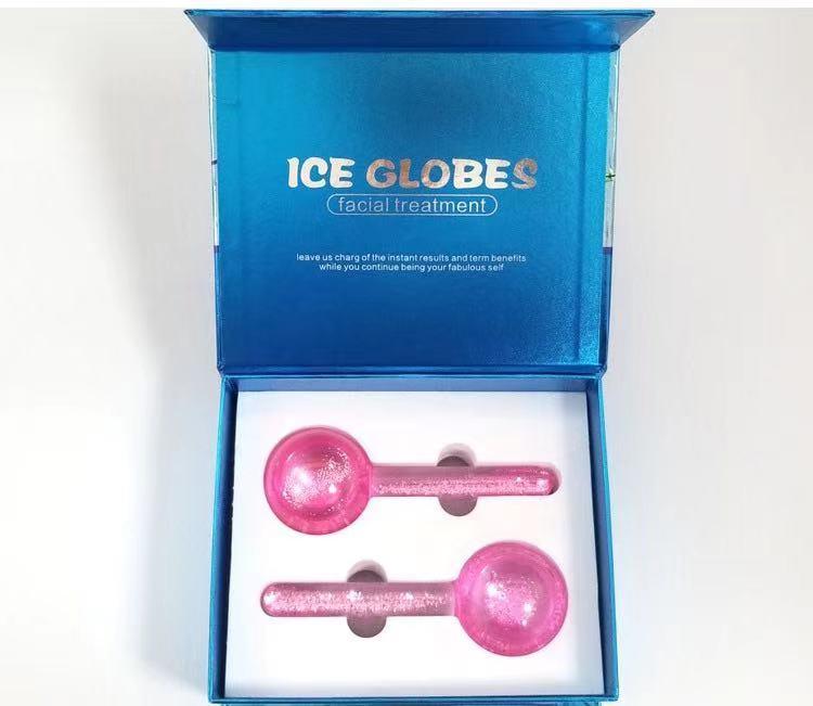 Cold Facial Massage Face Roller Balls Ice Globes with Anti-Freeze Liquid