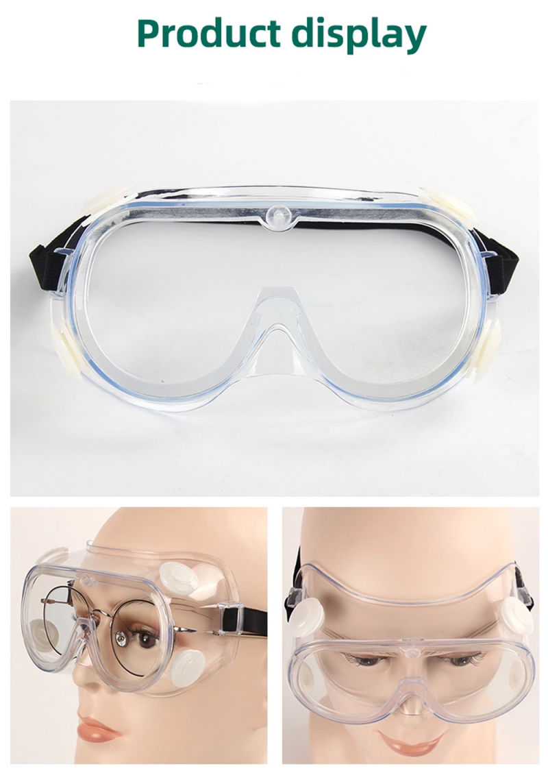 Factory Direct Concealer Transparent Anti-Fog Splash-Proof Porous Safety Glasses