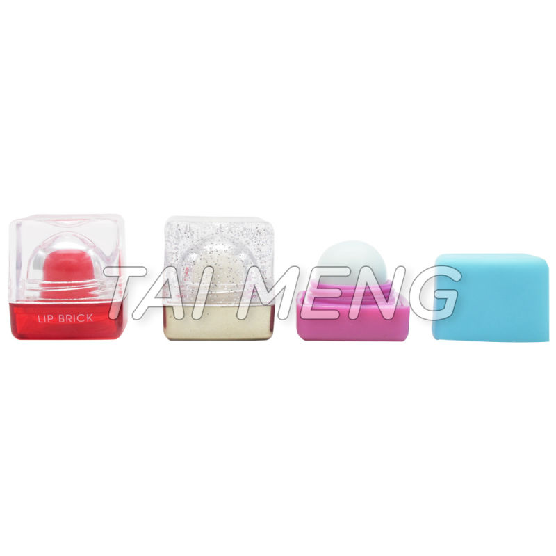 OEM Cube Transparent Pop Ball Lip Balm Moisturizing Lipgloss Cosmetic
